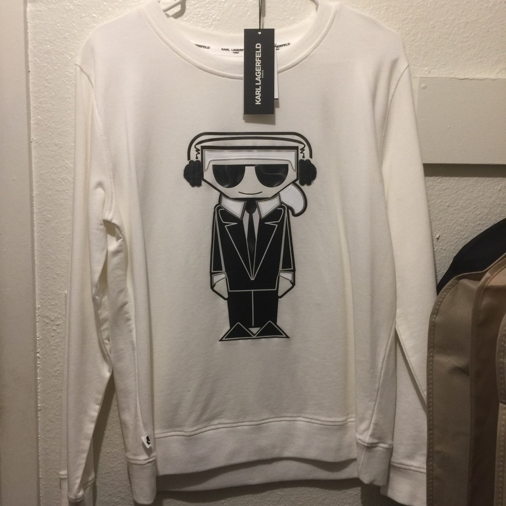 Karl Lagerfeld white sweatshirt - New / Small